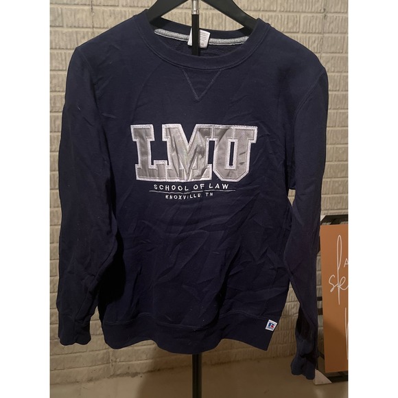 LMU School of Law Knoxville TN Russell Athletic Navy Blue Sweatshirt - Picture 1 of 3